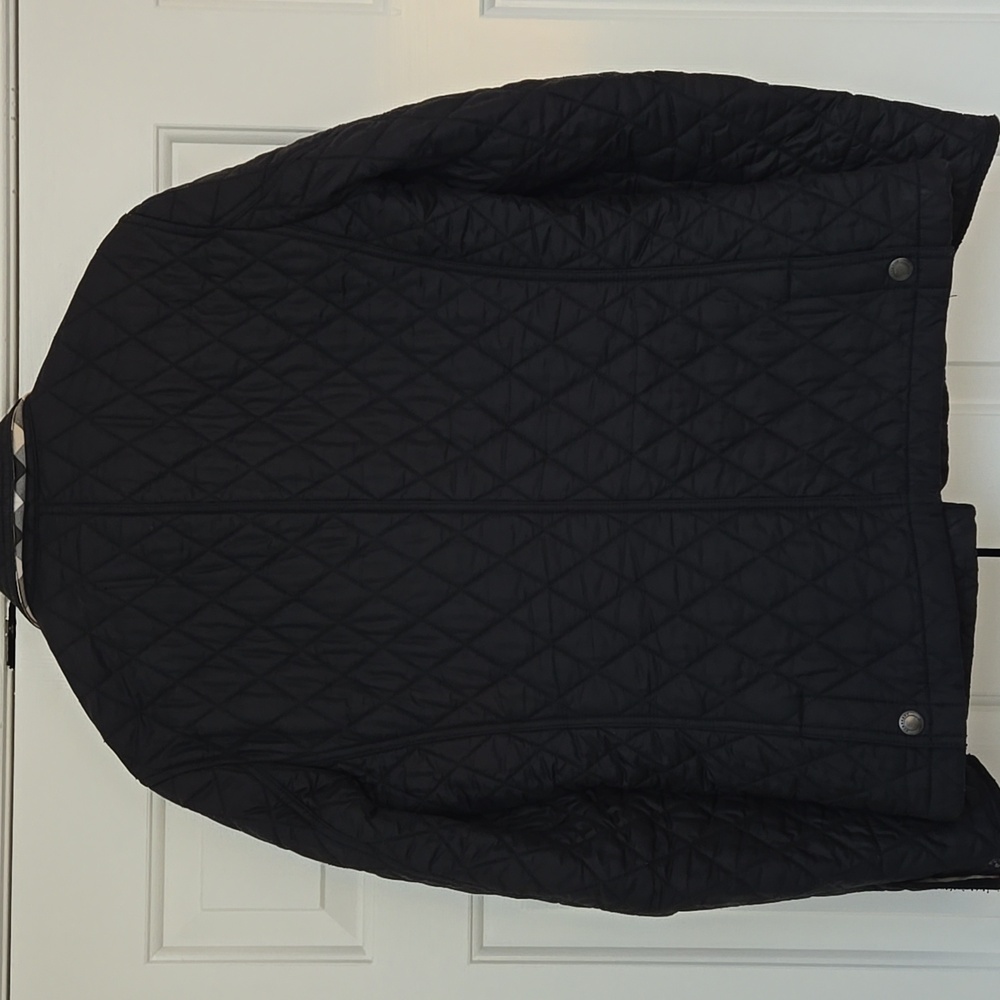 BURBERRY • Men's Black Quilted Lightweight Jacket, Size Medium - Picture 6 of 11